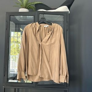 Vince silk tie blouse.